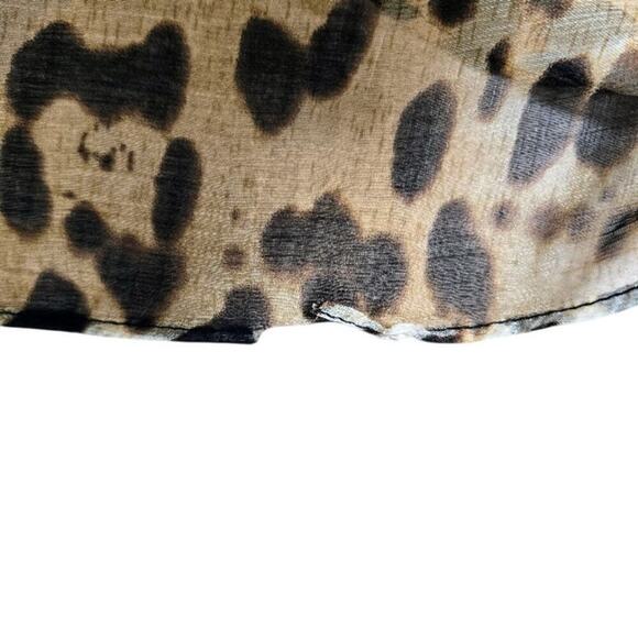 Chicos Animal Print Tunic Top Women One Size Bohemian Neutral Preppy Career - Picture 4 of 4